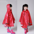 Reflective Rouge Noir Enfant Sécurité Poncho imperméable avec motif de point pour garçon garçon Rainwear